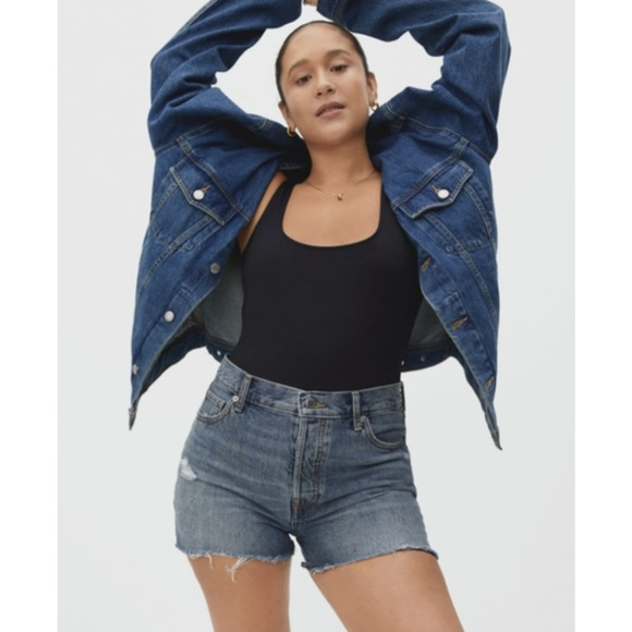 Everlane Blue Jean Shorts - Picture 1 of 11